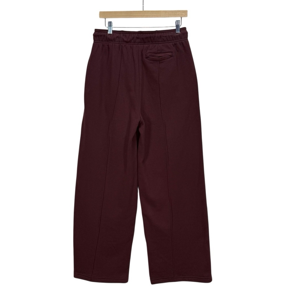 Champion Classic Fleece Sweatpants Medium Burgundy Wide Leg Joggers Gym Casual - Picture 6 of 15
